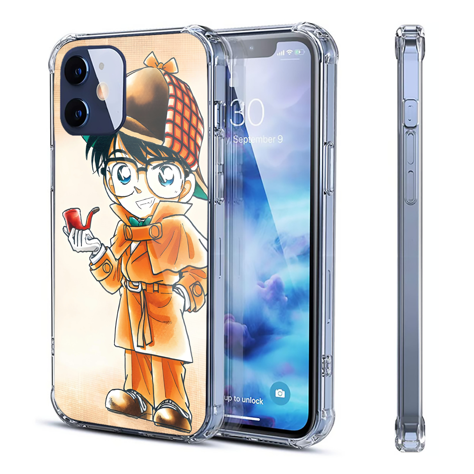 （画像用） 名探偵コナン Detective Conan 【iPhone 12シリーズ対応】透明スマホケース（クリアソフトケース）